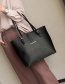 Fashion Black Lettar Pattern Decorated Shoulder Bag