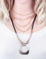 Fashion Gold Color Hollow Out Decorated Multilayer Necklace