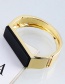 Fashion Black Square Shape Decorated Bracelet