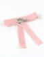 Elegant Pink Flower Shape Decorated Short Brooch