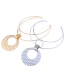 Exaggerated Silver Color Round Shape Decorated Double-layer Choker