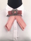 Trendy Gray Flower Decorated Double Layer Bowknot Brooch