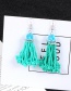 Bohemia Yellow Pure Color Decorated Tassel Earrings