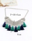 Bohemia Green+blue Tassel Decorated Necklace