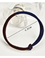 Fashion Coffee+dark Blue Color Matching Decorated Hair Band