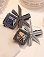 Lovely Black Square Shape Decorated Bowknot Hairpin