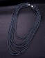 Fashion Gun Black Pure Color Decorated Necklace
