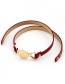 Fashion Coffee Pure Color Decorated Bracelet