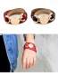 Fashion Red Pure Color Decorated Bracelet