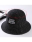 Fashion Dark Gray Letter Patch Decorated Hat