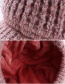 Fashion Claret Red Letter Patch Decorated Hat