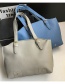 Fashion Dark Gray Rivet Decorated Handbag ( 4 Pcs )