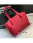 Fashion Light Brown Rivet Decorated Handbag ( 4 Pcs )