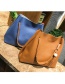 Fashion Light Gray Pure Color Decorated Shoulder Bag (2 Pcs )
