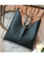 Fashion Black Pure Color Decorated Shoulder Bag ( 3pcs)