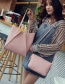 Fashion Gray Pure Color Decorated Handbag ( 4 Pcs)
