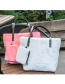 Fashion Pink Pure Color Decorated Shoulder Bag ( 2 Pcs)