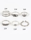 Fashion Silver Color Elephant&leaf Shape Decorated Ring ( 6 Pcs)