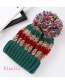 Fashion Green Color Matching Decorated Hat