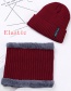 Fashion Claret Red Letter Patch Decorated Hat ( 2 Pcs)