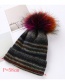 Fashion Claret Red Pom Ball Decorated Hat