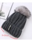 Fashion Gray Letter Patch Decorated Hat