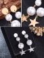 Fashion Gold Color+white Star Shape Decorated Earrings