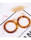 Fashion Gold Color+yellow Circular Ring Shape Decorated Earrings
