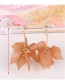 Fashion White+gold Color Flower Shape Decorated Earrings