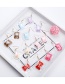 Fashion Light Pink Candy Shape Decorated Earrings