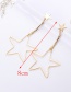 Fashion Gold Color+black Star Shape Decorated Earrings