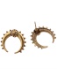 Fashion Antique Gold Ox Horn Shape Design Pure Color Earrings