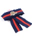 Fashion Navy Flower Decorated Simple Bowknot Brooch