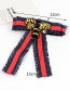 Fashion Navy+red Bee Shape Decorated Bowknot Brooch