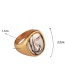 Exaggerated Gold Color Face Shape Pattern Decorated Simple Ring