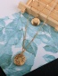 Fashion Gold Color Round Shape Decorated Double Layer Necklace