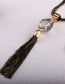 Fashion Gun Black Long Tassel Decorated Simple Necklace