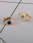 Exaggerated Gold Color Eyes Shape Decorated Simple Ring