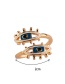 Exaggerated Gold Color Eyes Shape Decorated Opening Ring