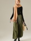 Trendy Dark Green Pure Color Decorated Simple Skirt