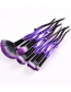 Trendy Purple+black Color Matching Decorated Makeup Brush(8pcs)