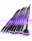 Trendy Purple+red Sector Shape Decorated Eyes Brush(10pcs)