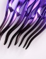 Trendy Purple+black Flame Shape Decorated Makeup Brush(1pc)
