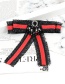Trendy Red+black Tassel Decorated Bowknot Shape Brooch