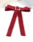 Trendy Pink Square Shape Decorated Bowknot Brooch