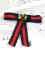 Trendy Red+navy Bee Decorated Simple Bowknot Brooch