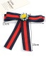 Trendy Red+navy Sunflower Decorated Simple Bowknot Brooch