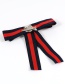 Trendy Red+navy Pineapple Decorated Simple Bowknot Brooch