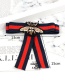 Trendy Red+navy Insect Decorated Simple Bowknot Brooch