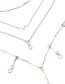 Fashion Silver Color Star Shape Decorated Multi-color Necklace